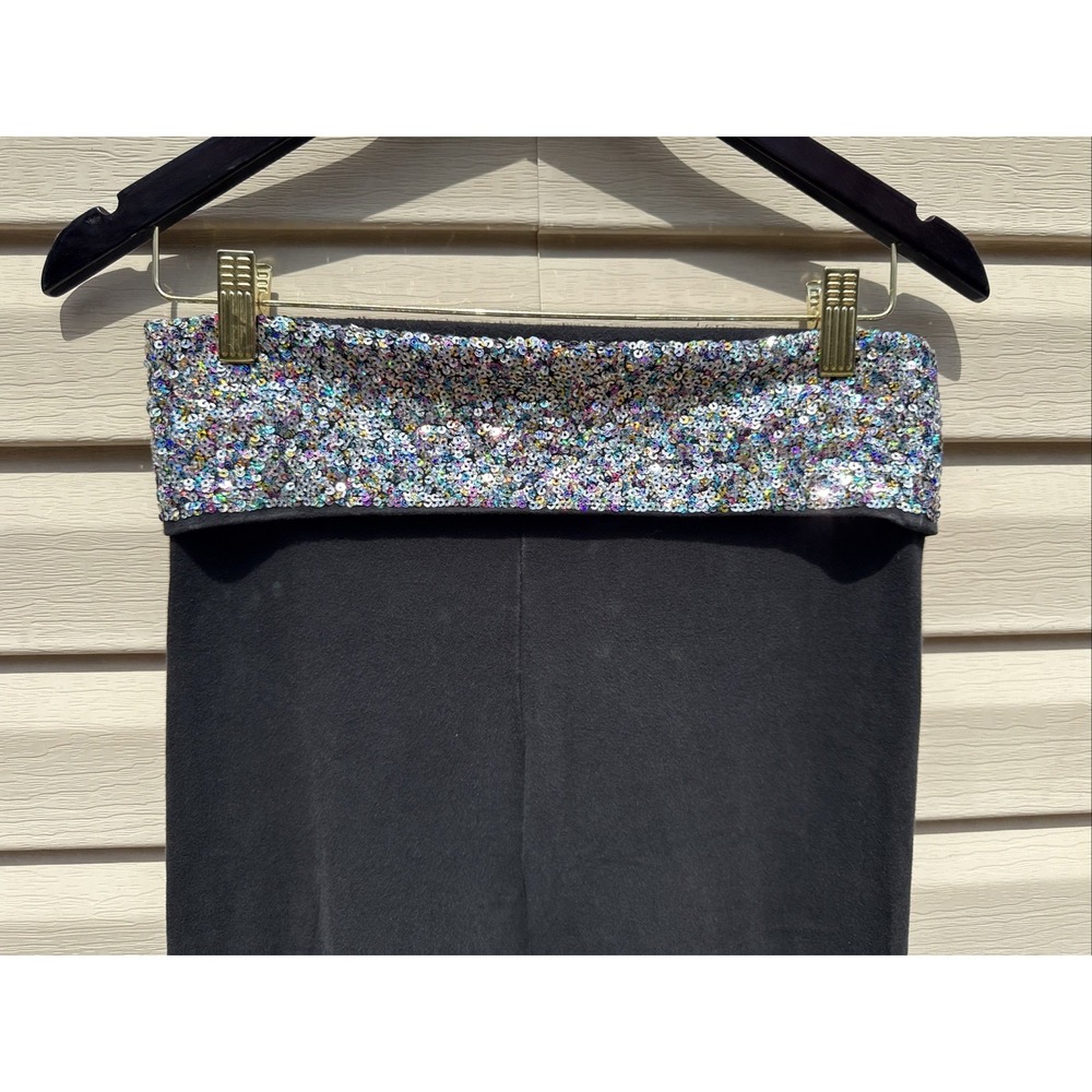 Victoria's Secret Pink Bling Y2K  Foldover Leggings Yoga Pants Sz M Sequins - Picture 4 of 7